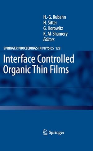Bild des Verkufers fr Interface Controlled Organic Thin Films zum Verkauf von AHA-BUCH GmbH