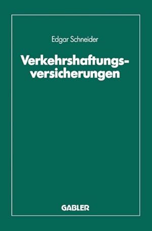 Bild des Verkufers fr Verkehrshaftungsversicherungen zum Verkauf von AHA-BUCH GmbH