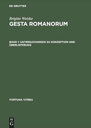 Imagen del vendedor de Gesta Romanorum : Band 1: Untersuchungen zu Konzeption und berlieferung; Band 2: Texte, Verzeichnis a la venta por AHA-BUCH GmbH