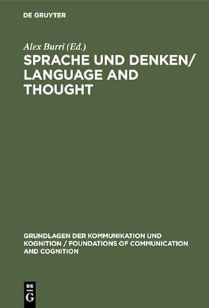 Bild des Verkufers fr Sprache und Denken / Language and Thought zum Verkauf von AHA-BUCH GmbH