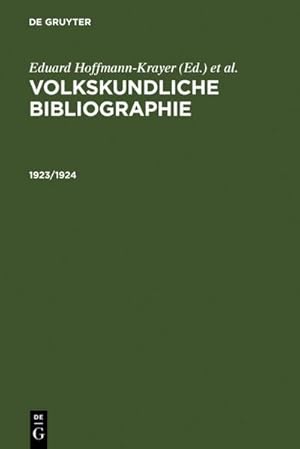 Bild des Verkufers fr 1923/1924 zum Verkauf von AHA-BUCH GmbH