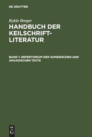 Bild des Verkufers fr Repertorium der sumerischen und akkadischen Texte zum Verkauf von AHA-BUCH GmbH