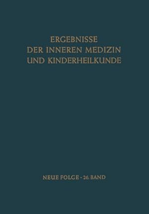 Bild des Verkufers fr Ergebnisse der Inneren Medizin und Kinderheilkunde zum Verkauf von AHA-BUCH GmbH