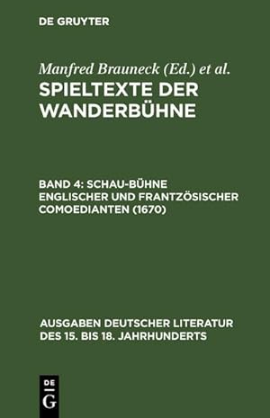 Bild des Verkufers fr Schau-Bhne englischer und frantzsischer Comoedianten (1670) zum Verkauf von AHA-BUCH GmbH