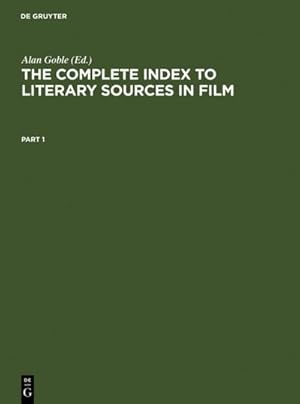 Bild des Verkufers fr The Complete Index to Literary Sources in Film zum Verkauf von AHA-BUCH GmbH