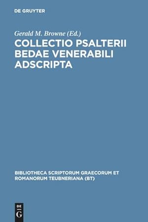 Bild des Verkufers fr Collectio Psalterii Bedae venerabili adscripta zum Verkauf von AHA-BUCH GmbH