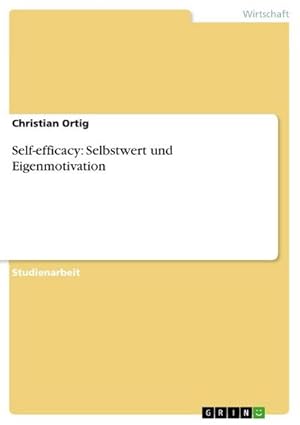 Image du vendeur pour Self-efficacy: Selbstwert und Eigenmotivation mis en vente par AHA-BUCH GmbH