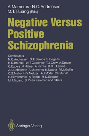 Imagen del vendedor de Negative Versus Positive Schizophrenia a la venta por AHA-BUCH GmbH