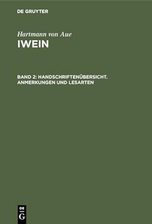 Seller image for Handschriftenbersicht. Anmerkungen und Lesarten for sale by AHA-BUCH GmbH