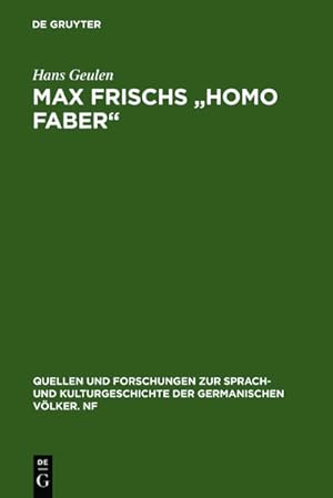 Seller image for Max Frischs "Homo faber" : Studien und Interpretationen for sale by AHA-BUCH GmbH
