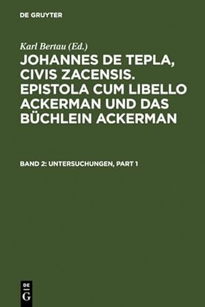 Bild des Verkufers fr Untersuchungen : Einleitung, Untersuchungen zum Begleitbrief und zu den Kapiteln 1 bis 34 des Textes und Wrterverzeichnis mit Exkursen zum Verkauf von AHA-BUCH GmbH