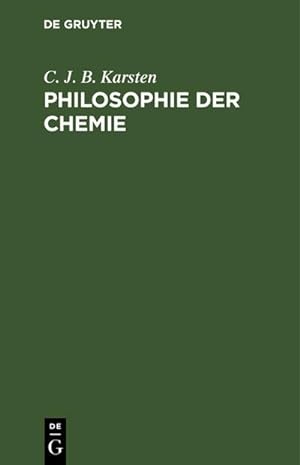 Bild des Verkufers fr Philosophie der Chemie zum Verkauf von AHA-BUCH GmbH