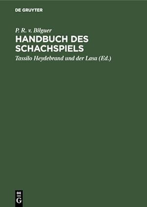 Bild des Verkufers fr Handbuch des Schachspiels zum Verkauf von AHA-BUCH GmbH
