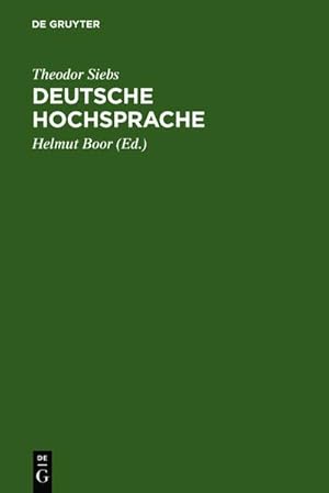 Seller image for Deutsche Hochsprache : Bhnenaussprache for sale by AHA-BUCH GmbH