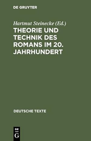 Bild des Verkufers fr Theorie und Technik des Romans im 20. Jahrhundert zum Verkauf von AHA-BUCH GmbH