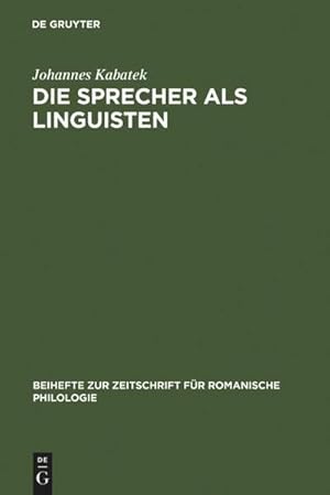 Bild des Verkufers fr Die Sprecher als Linguisten : Interferenz- und Sprachwandelphnomene dargestellt am Galicischen der Gegenwart zum Verkauf von AHA-BUCH GmbH