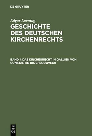 Bild des Verkufers fr Das Kirchenrecht in Gallien von Constantin bis Chlodovech zum Verkauf von AHA-BUCH GmbH