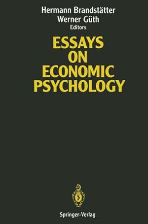 Bild des Verkufers fr Essays on Economic Psychology zum Verkauf von AHA-BUCH GmbH