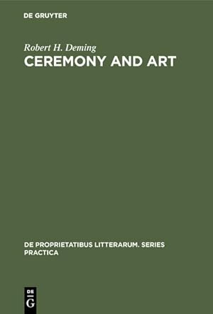 Bild des Verkufers fr Ceremony and Art : Robert Herrick's Poetry zum Verkauf von AHA-BUCH GmbH
