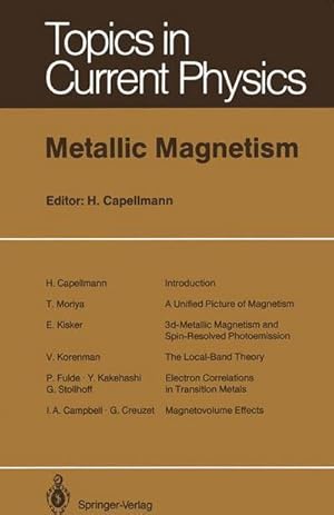Bild des Verk�ufers f�r Metallic Magnetism zum Verkauf von AHA-BUCH GmbH