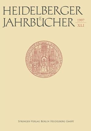 Bild des Verkufers fr Heidelberger Jahrbcher zum Verkauf von AHA-BUCH GmbH
