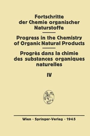 Bild des Verkufers fr Fortschritte der Chemie Organischer Naturstoffe : Eine Sammlung von zusammenfassenden Berichten zum Verkauf von AHA-BUCH GmbH