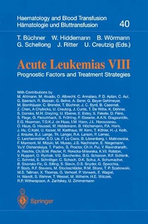 Imagen del vendedor de Acute Leukemias VIII : Prognostic Factors and Treatment Strategies a la venta por AHA-BUCH GmbH