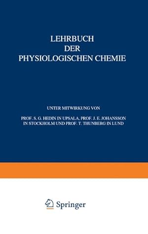 Image du vendeur pour Lehrbuch der Physiologischen Chemie mis en vente par AHA-BUCH GmbH