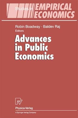 Immagine del venditore per Advances in Public Economics venduto da AHA-BUCH GmbH