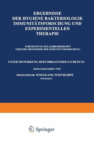 Bild des Verkufers fr Ergebnisse der Hygiene Bakteriologie Immunittsforschung und Experimentellen Therapie : Einundzwanzigster Band zum Verkauf von AHA-BUCH GmbH