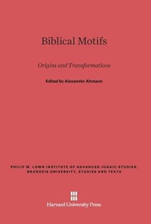 Immagine del venditore per Biblical Motifs : Origins and Transformations venduto da AHA-BUCH GmbH