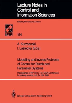 Seller image for Modelling and Inverse Problems of Control for Distributed Parameter Systems : Proceedings of IFIP (W.G.7.2)-IIASA Conference, Laxenburg, Austria, July 2428, 1989 for sale by AHA-BUCH GmbH