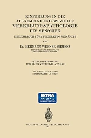 Bild des Verkufers fr Einfhrung in die Allgemeine und Spezielle Vererbungspathologie des Menschen : Ein Lehrbuch fr Studierende und rzte zum Verkauf von AHA-BUCH GmbH