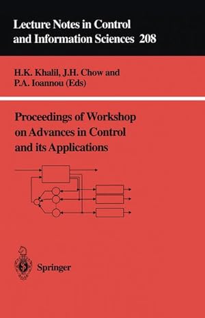 Bild des Verkufers fr Proceedings of Workshop on Advances in Control and its Applications zum Verkauf von AHA-BUCH GmbH