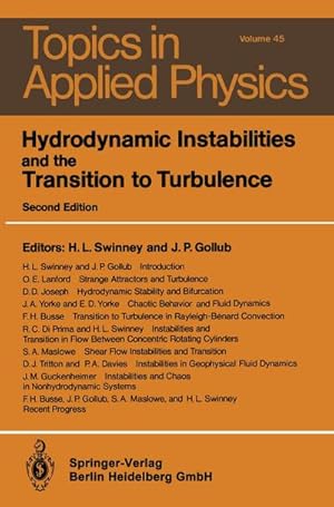 Image du vendeur pour Hydrodynamic Instabilities and the Transition to Turbulence mis en vente par AHA-BUCH GmbH