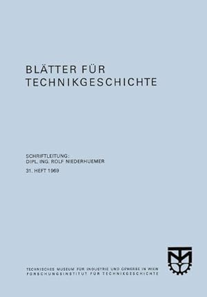 Bild des Verkufers fr Bltter fr Technikgeschichte zum Verkauf von AHA-BUCH GmbH