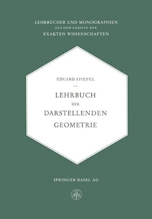 Bild des Verkufers fr Lehrbuch der Darstellenden Geometrie zum Verkauf von AHA-BUCH GmbH