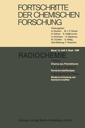 Image du vendeur pour Fortschritte der Chemischen Forschung mis en vente par AHA-BUCH GmbH