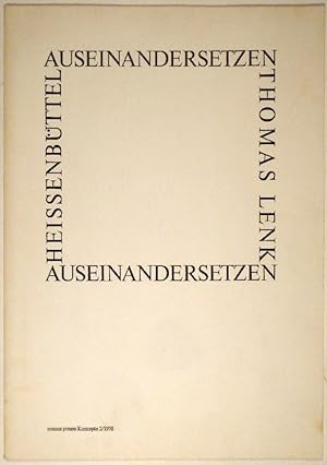"Auseinandersetzen". Texte für Thomas Lenk zu sieben farbigen Serigraphien.