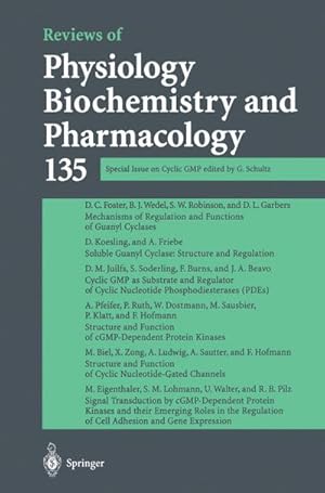 Image du vendeur pour Reviews of Physiology, Biochemistry and Pharmacology : Special Issue on Cyclic GMP mis en vente par AHA-BUCH GmbH