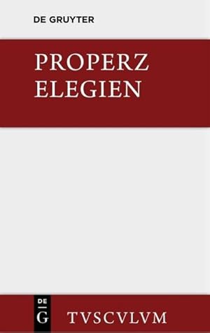 Bild des Verk�ufers f�r Elegien : Lateinisch und deutsch zum Verkauf von AHA-BUCH GmbH
