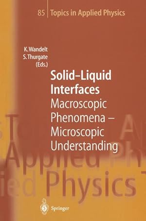Immagine del venditore per Solid-Liquid Interfaces : Macroscopic Phenomena  Microscopic Understanding venduto da AHA-BUCH GmbH