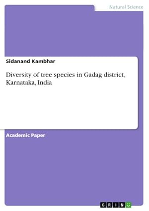 Seller image for Diversity of tree species in Gadag district, Karnataka, India for sale by AHA-BUCH GmbH