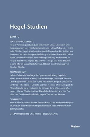Immagine del venditore per Hegel-Studien / Hegel-Studien venduto da AHA-BUCH GmbH