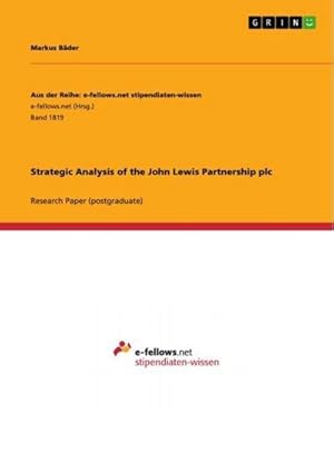 Seller image for Strategic Analysis of the John Lewis Partnership plc for sale by AHA-BUCH GmbH