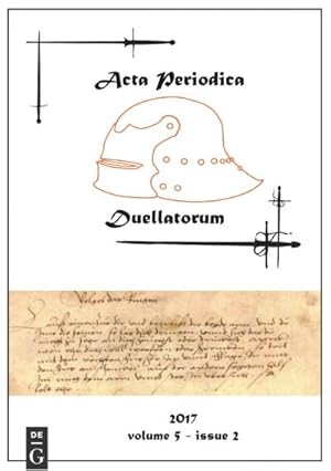 Bild des Verkufers fr Acta Periodica Duellatorum (vol. 5, issue 2) zum Verkauf von AHA-BUCH GmbH