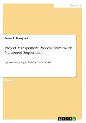Seller image for Project Management Process Framework. Numbered Sequentially : Updated according to PMBOK Guide 6th Ed. for sale by AHA-BUCH GmbH