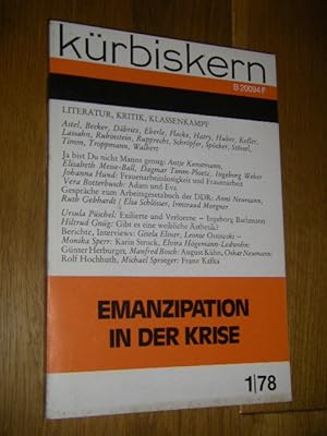Kürbiskern. Literatur, Kritik, Klassenkampf. Nr. 1/78: Emanzipation in der Krise