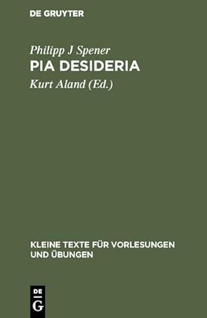 Bild des Verkufers fr Pia Desideria zum Verkauf von AHA-BUCH GmbH