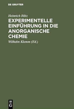 Bild des Verkufers fr Experimentelle Einfhrung in die anorganische Chemie zum Verkauf von AHA-BUCH GmbH